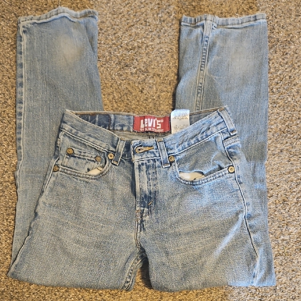 Levi's Blue Straight Leg Jeans Classic Style Boys Size 10